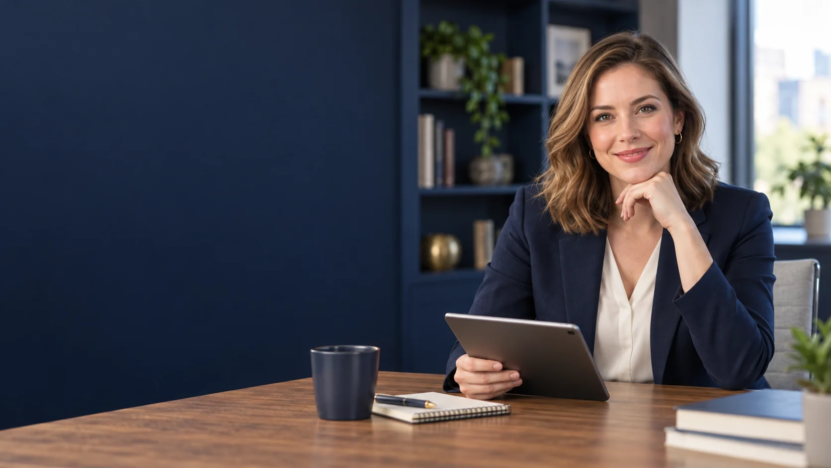 Smiling young professional woman studying for her ACAMS exam with CAMSExam