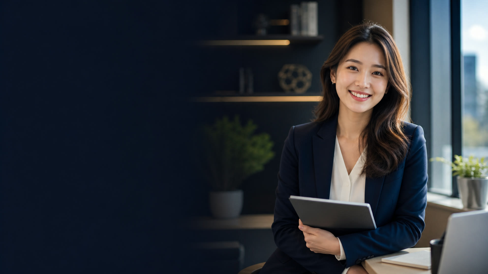 Smiling young professional woman studying for her ACAMS exam with CAMSExam